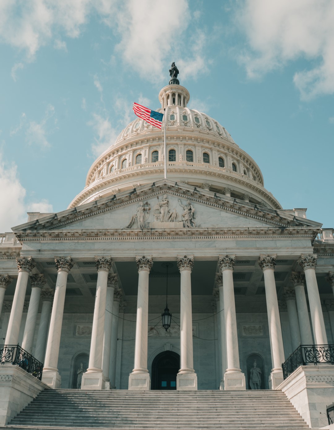 US Capitol Building on Blue Sky