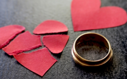 Divorce Torn Heart Wedding Ring